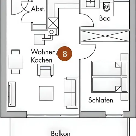 Strandvogt We 08 Appartement Börgerende-Rethwisch